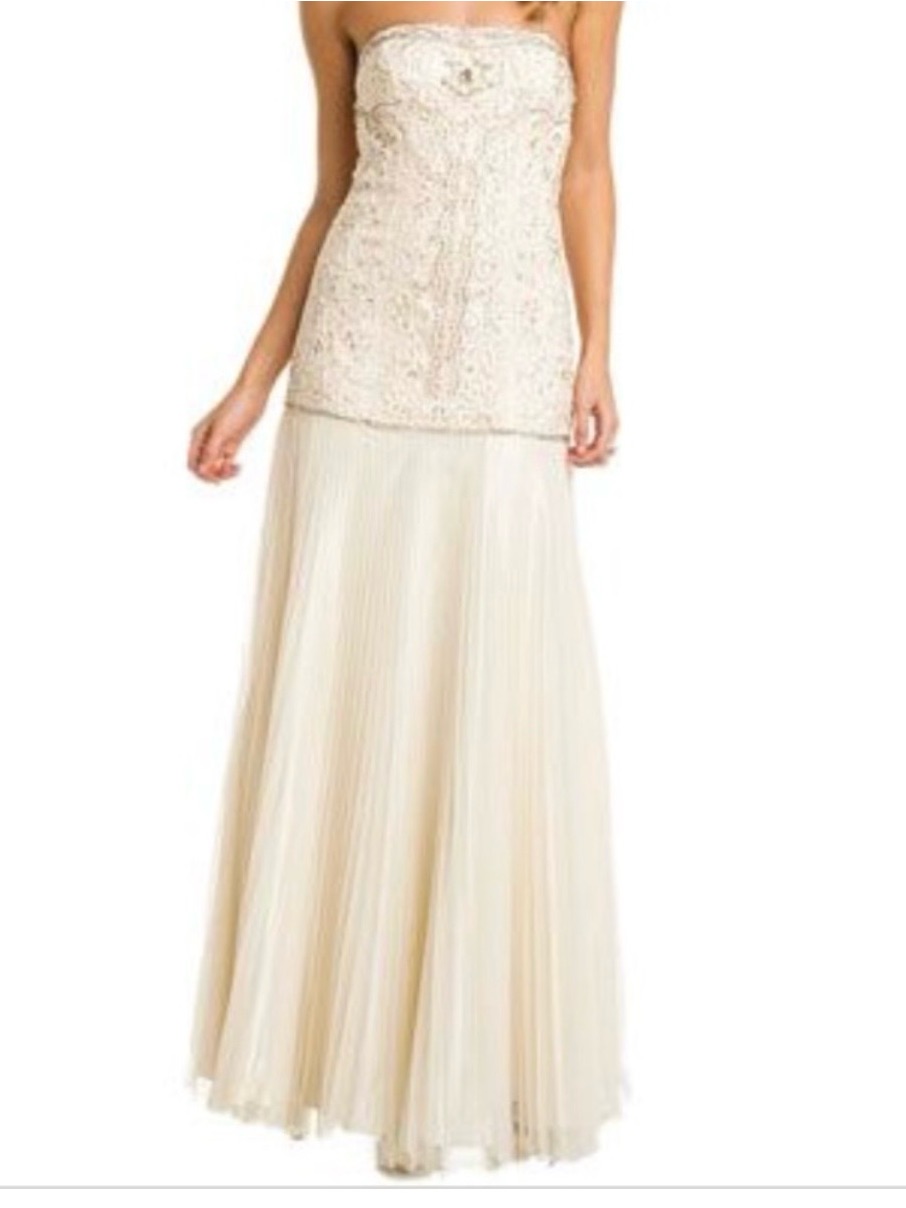 Sue Wong Vintage Champagne Beaded Gown